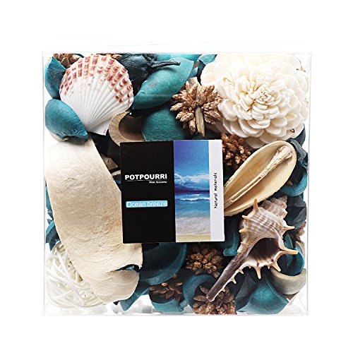 Ocean Scented Blue Potpourri Bowl Filler with Fragrance Oil, 9.8 oz