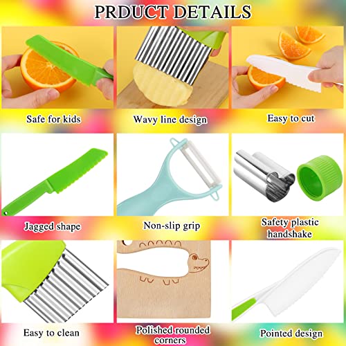 10-Piece Kids Safe Cooking Knife Set with Serrated Edges and Slicers