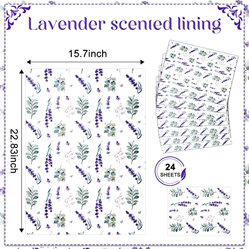 24 Sheets Scented Drawer Liners, Fresh Linen Fragrant Paper for Closet Dresser