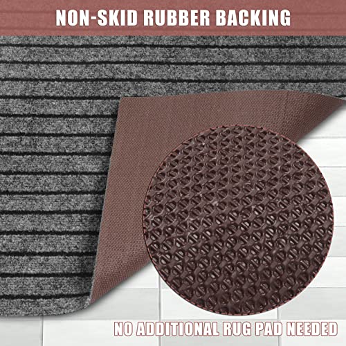 2x6 ft Indoor Outdoor Runner Rug, Non-Slip Low Profile Hallway Carpet