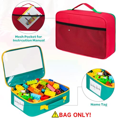 4 Pack Large Toy Storage Bags, Transparent Organizer for Building Blocks