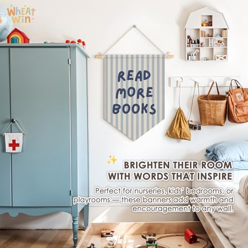 Read More Books Pennant Flag Banner for Classroom Reading Nook Decor