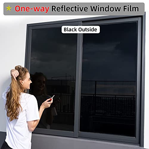 One-Way Window Privacy Film Kit, 17.5" x 78.7", UV Blocking