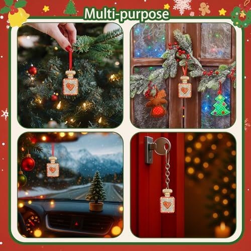 Perfume Bottle Christmas Ornament - Metal Makeup & Fragrance Tree Decor