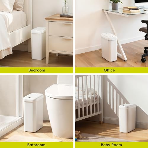 Automatic Bathroom Trash Can 2.6 Gallon Slim Touchless Garbage Bin