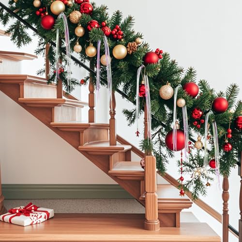 6000 Strands Christmas Tree Icicle Tinsel - 22 Inch Shiny Foil Strands