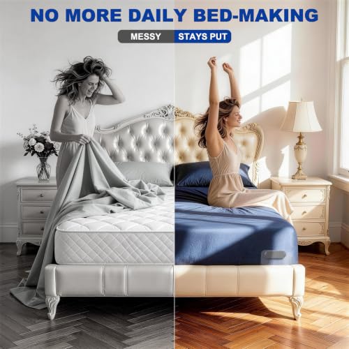 Bed Sheet Holders for Corners - No-Lift Fitted Sheet Grippers (4-Pack)