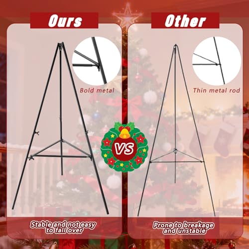 Detachable Metal Wreath Stand Holder (2 Pack) - Indoor & Outdoor Display