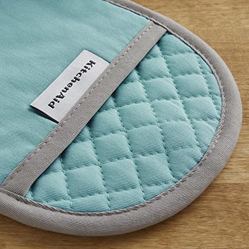 Heat-Resistant Cotton Pot Holders with Silicone Grip, 6.5"x10", 2-Pack