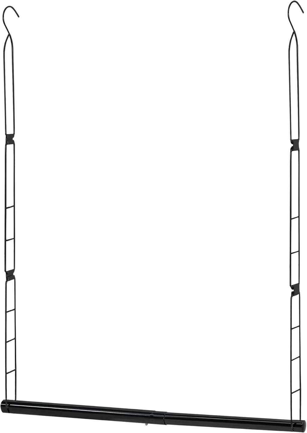 Storage Maniac Adjustable Closet Rod - Space-Saving Hanging Organizer for Clothes - Black, 1 Pack