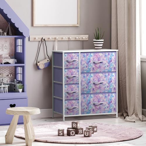 7-Drawer Dresser with Wood Top, Fabric Storage Chest for Kids Bedroom