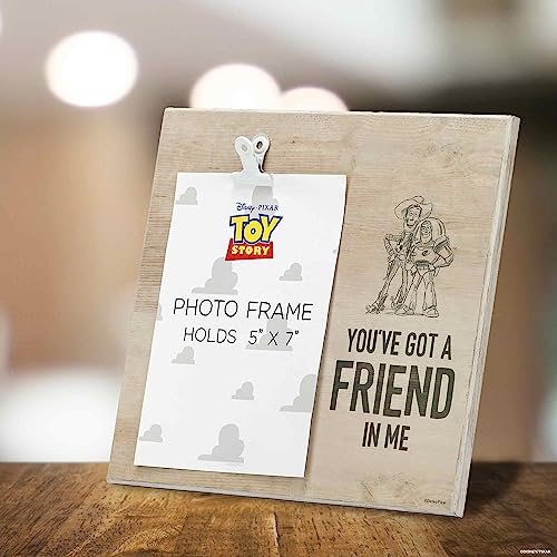 Rustic Wood Photo Clip Frame for 5x7 Prints - Friend Theme Decor