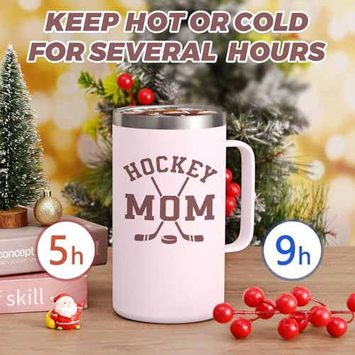 Hockey Mom Gifts 20oz Insulated Coffee Mug - Ice Hockey Mom Variation