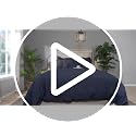 100% Cotton Denim Pillow Sham - Soft Washed Standard 20'' x 26''