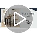 3-Piece Industrial Bar Table Set with Power Outlets and 2 Stools