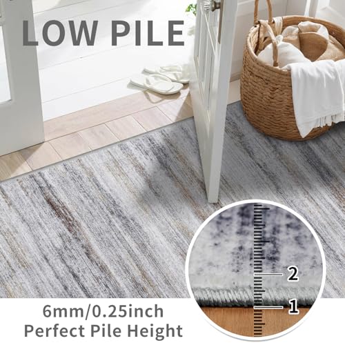 Washable Kitchen Runner Rug, Non-Slip Soft Low-Pile Carpet 2x6