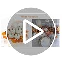 12-Piece Set 3.1-inch White Artificial Pumpkins for Fall Home Decor