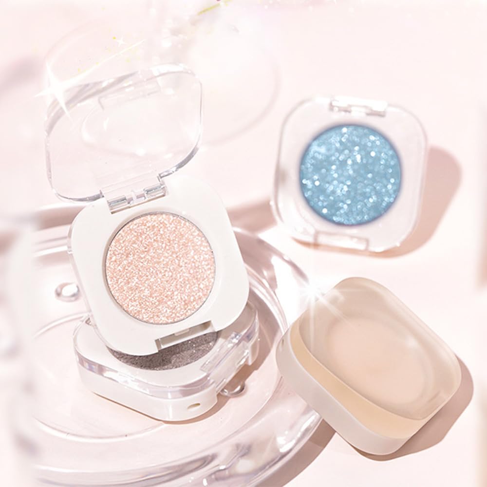 Skiennix Champagne Shimmer Cream Eyeshadow - Light Gold Metallic Glow, Crease-Proof & Vegan