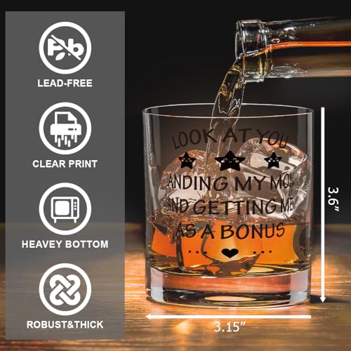 Fatbaby Stepdad Whiskey Glass 10oz – Funny Gift from Stepdaughter Stepson