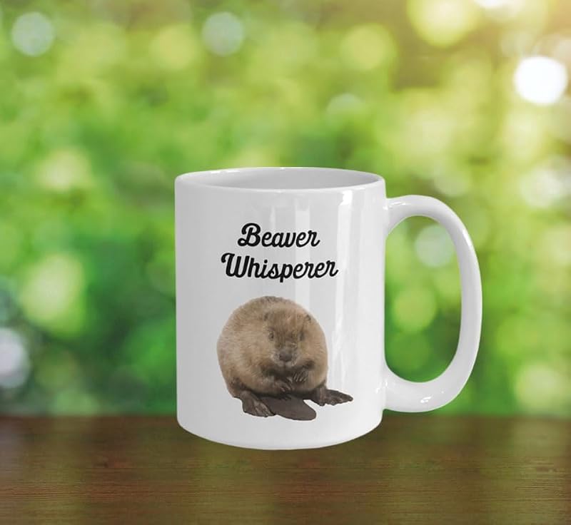 SpreadPassion Beaver Whisperer Mug - 11oz Funny Coffee & Tea Cup Gift