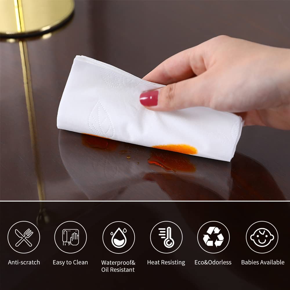 Hodmutst Clear Plastic Table Cover Protector 42x108 Inch 1.5 mm Thick Heat Resistant Crystal PVC Desk Cover Protector for Meeting Table Coffee Table Bar Countertop Dining Table Waterproof Non-Slip