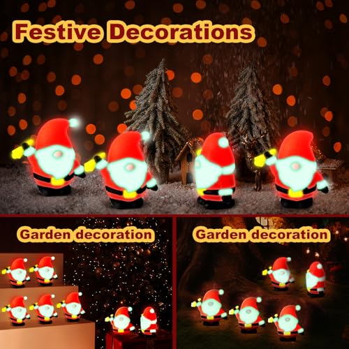 30 Pcs Luminous Christmas Mini Gnomes - Tiny Santa Holiday Decorations