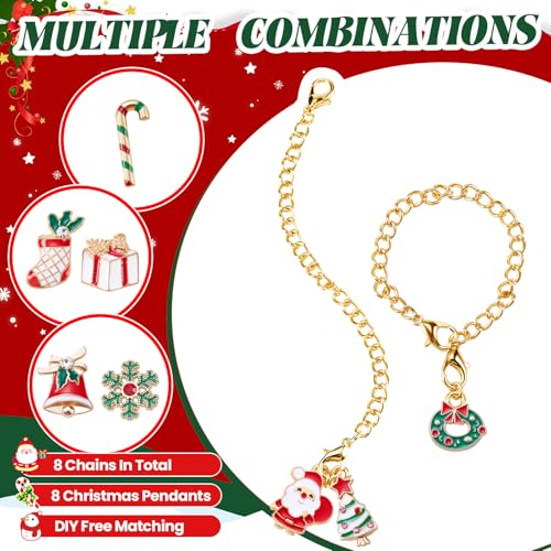 8 Pcs Christmas Cup Charms & Chains Set – Tumbler Accessories, Landical, Xmas
