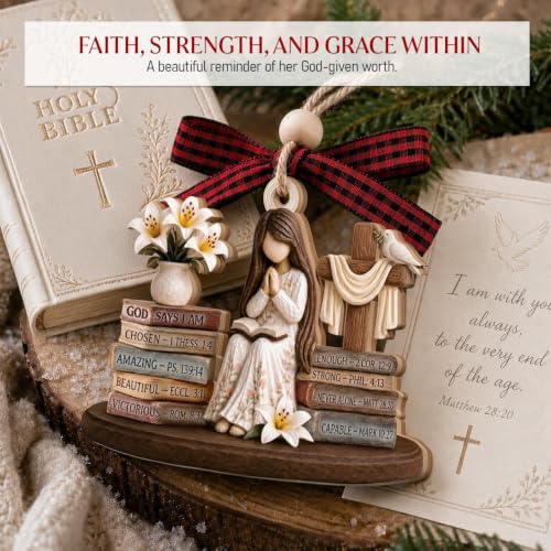 God Says I Am Christian Christmas Ornament - Faith-Based Bible Verse Decor - Variation: God Says 1