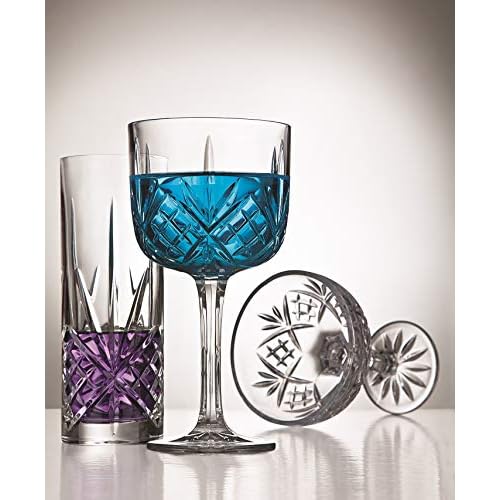 Godinger Champagne Glasses, Champagne Glass Set, Coupes Barware Martini Glasses - Set of 4, 6oz., Dublin Crystal Collection