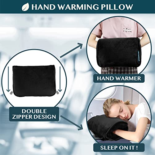 Travel Blanket Pillow 2-in-1 Combo Set - Compact Airplane Blanket, 60x43