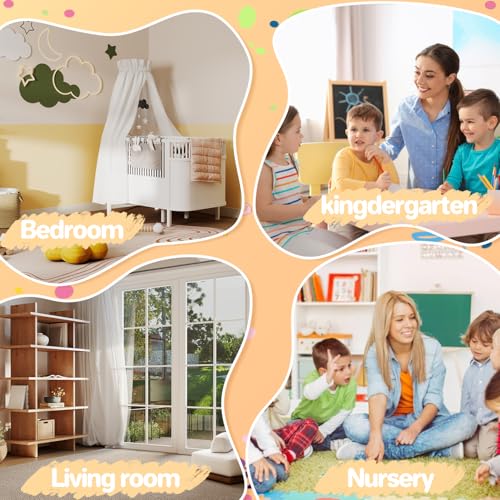 Kids Wooden Table and 2 Chair Set for Toddlers Ages 3-7, Activity Desk