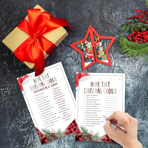 Name That Christmas Cookie 30 Card Party Game by QWYBP, Variation: THIS listing: Name That Christmas Cookie