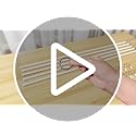 36-Inch Acrylic Curtain Pull Wands with Hooks and Rings - 6 Pack