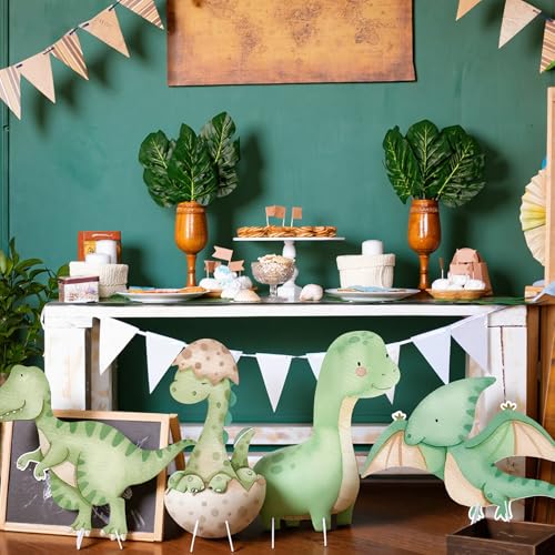 4 Pcs Large Dinosaur Party Decorations for Baby Shower and Birthday Parties