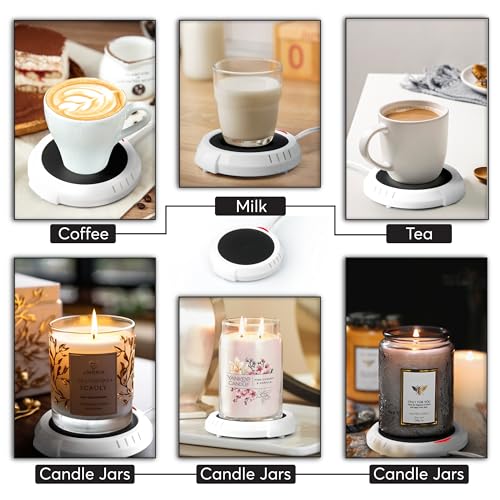 Electric Candle Warmer Plate and Mug Warmer for Desk – 4.25-Inch Black