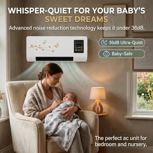 2-in-1 Portable Wall Mounted Air Conditioner & Heater Combo with Remote