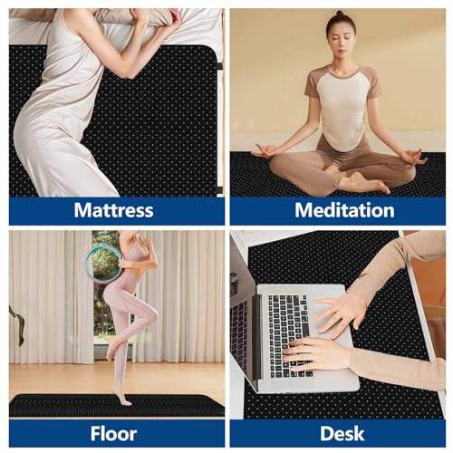 Grounding Mat for Bed - Tear-Resistant PU Leather, King Size (27"x78")