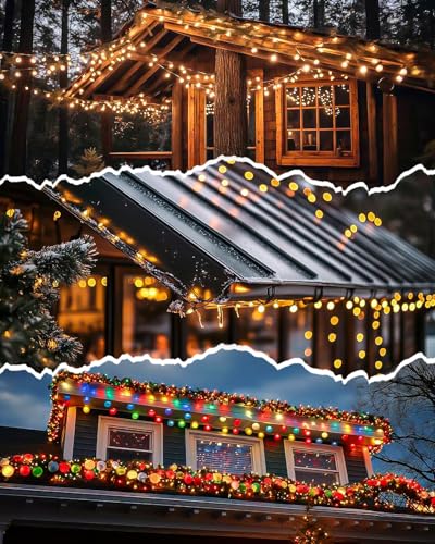 ApeBest Metal Gutter Clips for Outdoor Christmas Lights 50 Pack