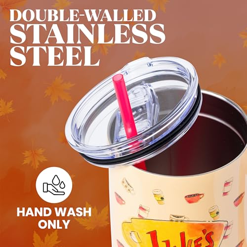 40oz Stainless Steel Tumbler with Handle and Straw - Themed Travel Cup