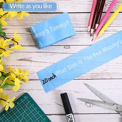 Sratte Baby Shower Tummy Measure Tape Sky Blue 2 Rolls for Pregnancy Games