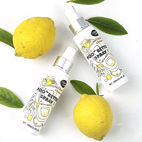 Natural Citrus Toilet Spray Deodorizer - Essential Oil Poo Spray, 6.8 fl oz