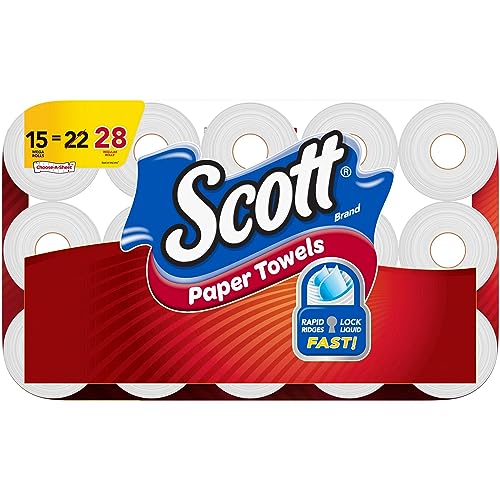 1-Ply White Mega Roll Paper Towels - Absorbent Perforated Sheets (Bulk Case)