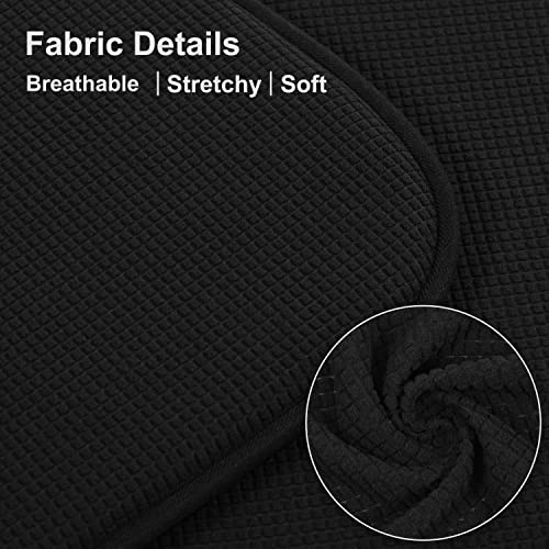 U-Shaped Dining Chair Cushions, Non-Slip Kitchen Seat Pads - Set of 4, Black