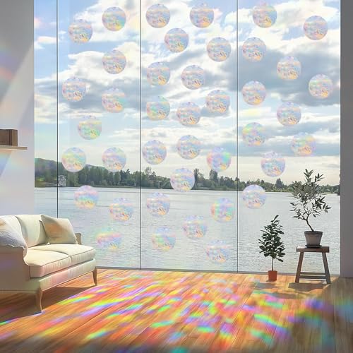 90 Pcs Rainbow Window Decals - Bird Strike Prevention Stickers