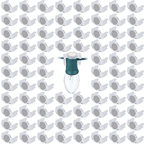 250 Pcs Magnetic Light Clips for C9 C7 Outdoor Metal Roof - Clear, Macarrie