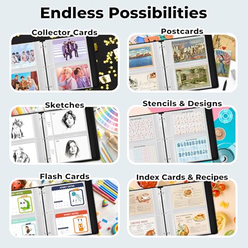 5x7 Photo Sleeves for 3-Ring Binder, 25-Pack Acid-Free Refill Pages