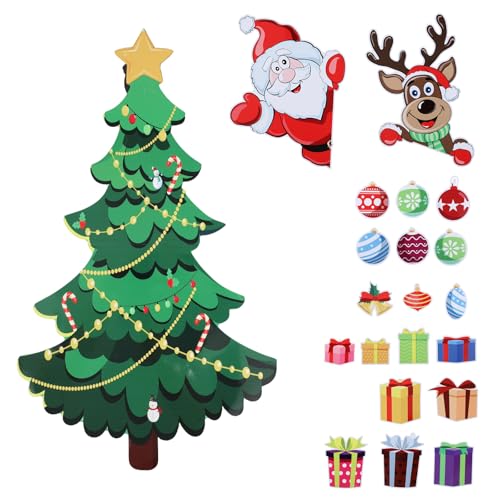 Goktvai Style 1 Christmas Refrigerator Magnets Holiday Decor Santa Tree Reindeer