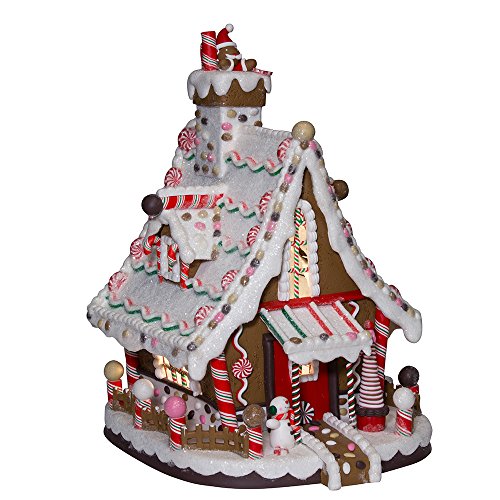 12-Inch Lighted Christmas Gingerbread House Tabletop Holiday Decor