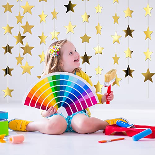 Patelai Gold Star Garland Banner 130 ft Hanging Party Decorations