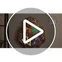 Hogwarts Crest Wall Lamp with Wand Remote Control - 35cm Decorative Light